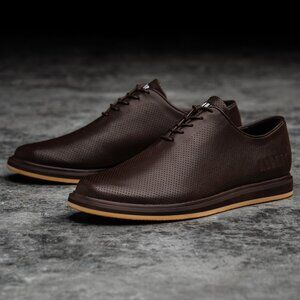NOBULL Men's Full Grain Leather Dress Shoes Brown Size 10.5